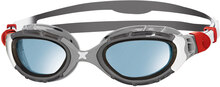 Zoggs Predator Flex Svømmebrille Sølv/Rød, Tinted Blue