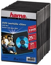 Hama DVD Slim Box 25, Black 1 diskar Svart