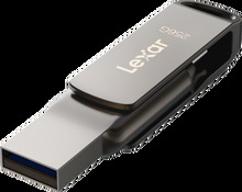 Lexar JumpDrive Dual Drive D400 Type-C/Type-C & Type-A, up to 130MB/s read (USB 3.1) 256GB
