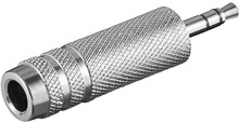Goobay 12421 kabelomvandlare (hane/hona) 3.5 mm 6.35 mm Silver