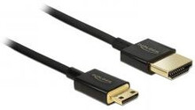 DeLOCK HDMI-A/HDMI Mini-C, 2 m HDMI-kabel HDMI Typ A (standard) HDMI Type C (Mini) Svart