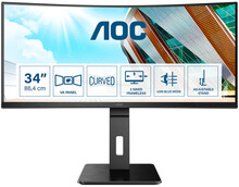 AOC P2 CU34P2A LED display 86,4 cm (34") 3440 x 1440 pixlar Quad HD Svart