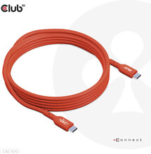 CLUB3D CAC-1513 USB-kablar 3 m USB 2.0 USB C Orange