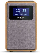 Philips TAR5005/10 radioapparater Klockradio Digital Grå, Trä