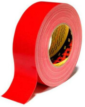 Tejp textil plastbelagd 50mx25mm röd