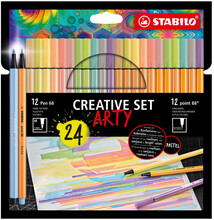 STABILO Creative Set ARTY filtpenna Blandade färger 24 styck