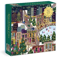 Joy Laforme Sparkling City 1000 Piece Foil Puzzle In a Square Box (bok, eng)