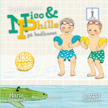 Tvillingarna Nico och Phille på badhuset (bok, kartonnage)