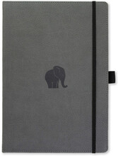 Dingbats* Wildlife A4+ Dotted - Grey Elephant Notebook