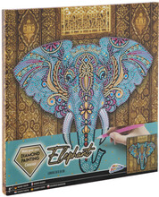 Diamond painting på duk : Elefant, 30 x 30 cm