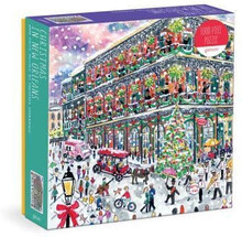 Michael Storrings Christmas in New Orleans 1000 Piece Puzzle with Square Bo