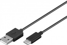 Goobay 59118 USB-kablar 0,5 m USB 2.0 USB A USB C Svart