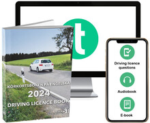 Körkortsboken på Engelska 2024 ; Driving licence book (book + theory pack with online exercises, theory questions, audiobook & ebook) (häftad, eng)