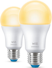 WiFi Smart LED E27 Normal 60W 806lm Dimbar varmvit 2-pack