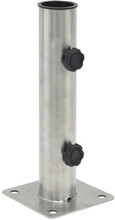 Parasollfot för Ø38/48 mm stolpe silver stål