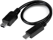StarTech.com USB OTG-kabel - Micro USB till Mini USB - M/M - 20 cm