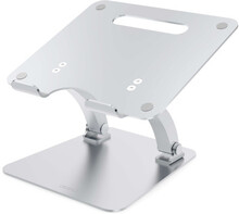 Laptopställ Dual Pivot Riser Justerbar Aluminium Silver