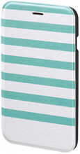 Plånboksväska DesignLine iPhone6/6S Stripe Grön/Vit