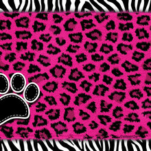 Underlägg Leopard/Zebra Rosa Drymate 51x30cm