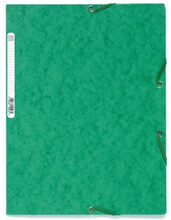 Gummibandsmapp EXACOMPTA 3-klaff A4 grön