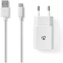 Laddare vägg NEDIS 2.4 A USB-C 1m vit