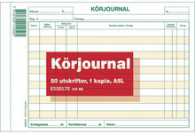 Blankett körjournal A5L 2x50 blad