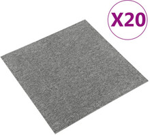Textilplattor 20 st 5 m² 50x50 cm grå