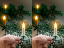 LED Juletræslys med Klemmer og Fjernbetjening - 20 stk