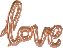 Bryllupsdekorations Folieballon "Love" i Rose Gold - Pynt til Valentinsdag