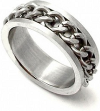 Ring "Chain" i rosfritt stål