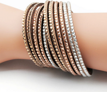 Armband "Strass" -Brun/Multi