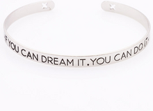 Armband "If You Can Dream It, You Can Do It" i 925 Sterling Silverplätering