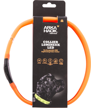 Arka Haok - Blinkande Halsband för längre päls - Unisize - Orange