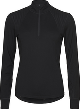 CATAGO Madeleine Pitkähihainen Merino T-paita Half-Zip Musta (XS)