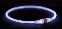 Trixie Blinkande halsband USB - L/XL Blå