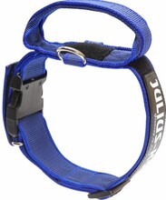 JULIUS-K9 Color & Gray® Halsband med handtag - Blå (38-53 cm)