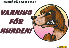 Varning För Hunden (Svenska) Långhårig Pointer