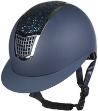 HKM Glamour Shield Riding Helmet - Navy/Silver