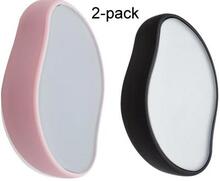 2-pack Musta / vaaleanpunainen kivuton fyysinen hiustenpoisto Epilaattorit Crystal Hair Eraser