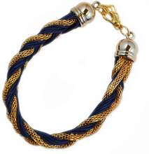 Armband Braided Gold Blue