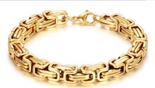 Grov Kejsarlänk guld armband i rostfritt stål med 18k guldplätering