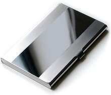 Slimmad korthållare i rostfritt stål - Silver