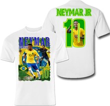 T-shirt Neymar Brasil & Paris med tryck fram & bak