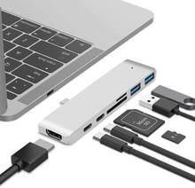 USB C Hub Thunderbolt 7 i 1 med 1 USB C Hane
