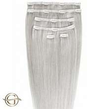 GOLD24 Clip-on Hair Extensions #88A Grå 60cm - 7 delar