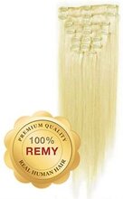 Remy Clip-on Löshår #60 Platinablond 40 cm