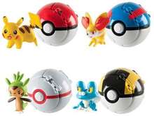 Pokemon Go' kastbollar som utvecklar sig + Pokemon figur (4-PACK)