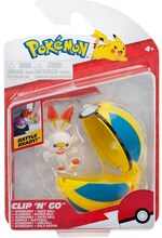 Pokemon Clip n Go Scorbunny & Quick Ball