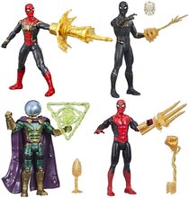 4-Pack Marvel Spider-Man Spindelmannen Web Gear 15 cm Action Figur Med Tillbehör