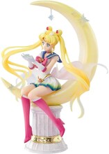 Sailor Moon Eviga figurerZero Chouette PVC Staty Super Sailor Moon Bright Moon 19 cm